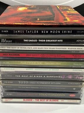 12 CD Classic Rock Music Lot - Eagles, James Taylor, Blondie, Etc.